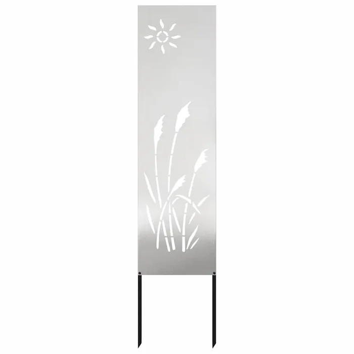 vidaXL Pantalla de Privacidad para Jardín Calado Plateado 32 x 140 cm (6)