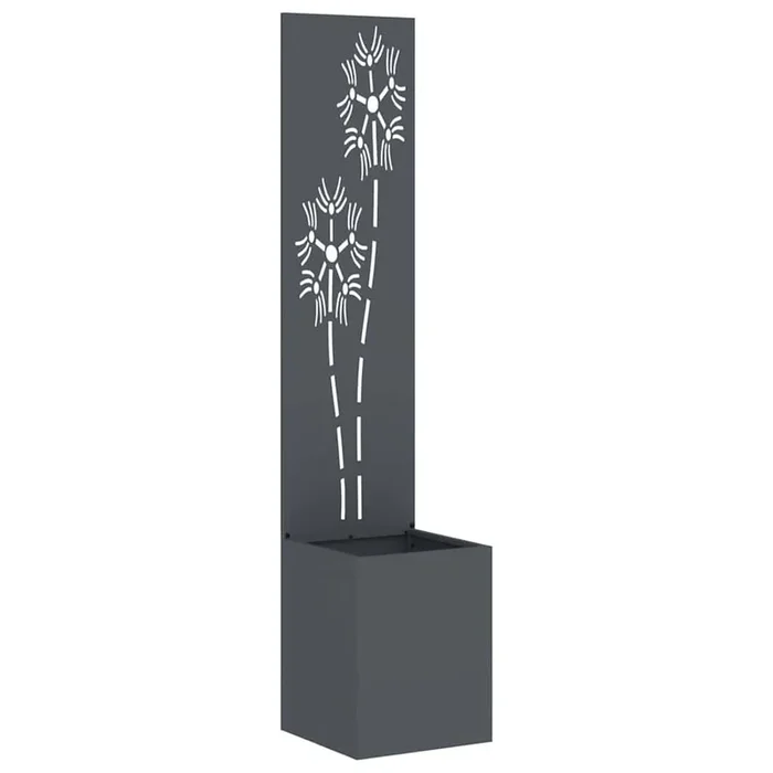 vidaXL Pantalla de Privacidad para Jardín Floral Antracita 32 x 140 cm (4)
