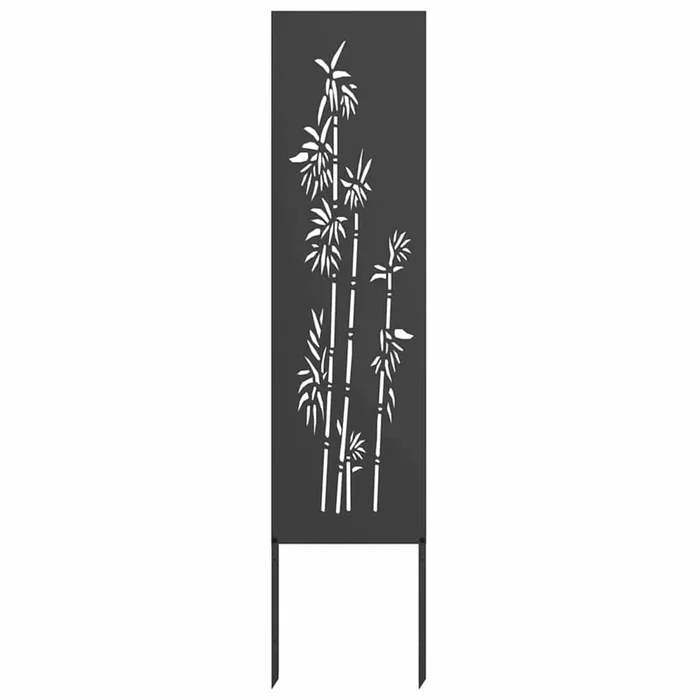 vidaXL Pantalla de Privacidad para Jardín Floral Negro 32 x 140 cm (4)