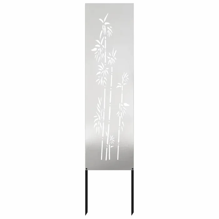 vidaXL Pantalla de Privacidad para Jardín Floral Plateado 32 x 140 cm