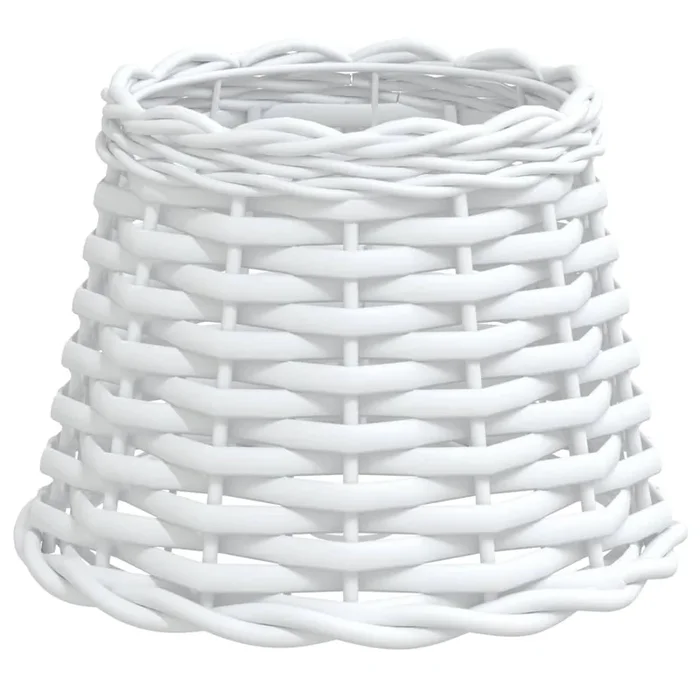 vidaXL Pantalla para lámpara mimbre blanco Ø20×15 cm