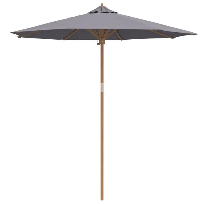 vidaXL Parasol de jardín Gris oscuro 240 x 240 x 260 cm Bambú