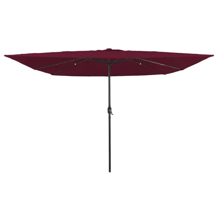vidaXL Parasol de jardín Rojo y Negro 295 x 295 x 245 cm (3)