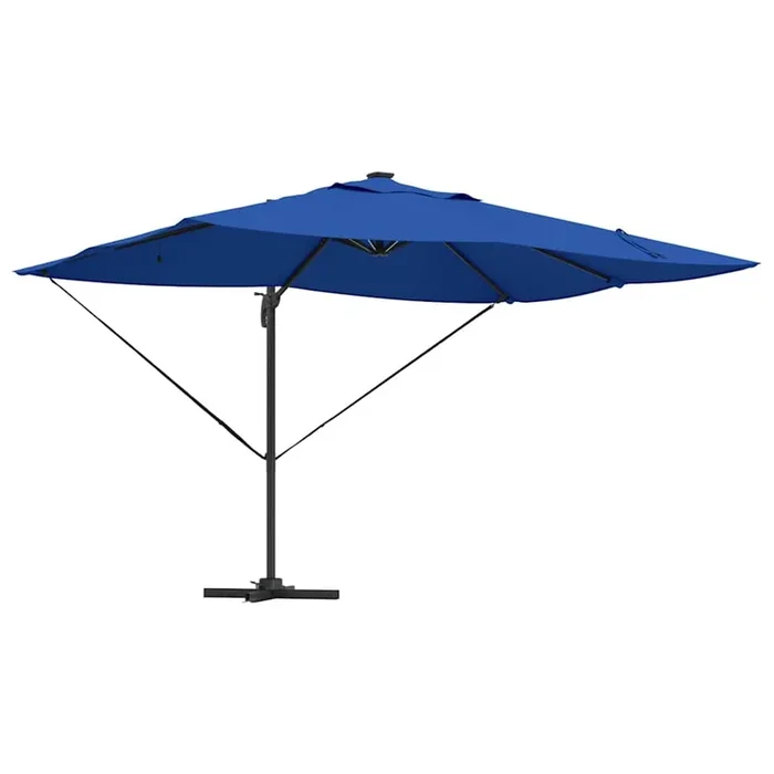 vidaXL Parasol Roma de Brazo Lateral Azul y Negro 352 x 251 x 265 cm (2)