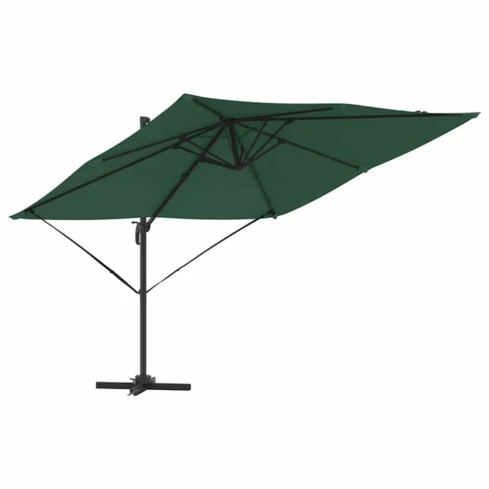 vidaXL Parasol Roma Verde 286 x 285 x 265 cm Poliéster y Aluminio