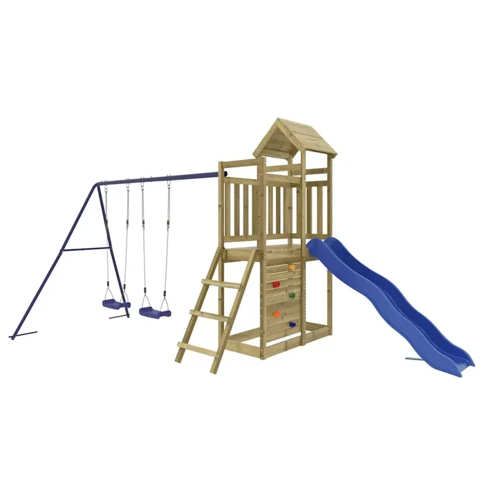 vidaXL Parque infantil de exterior madera de pino impregnada