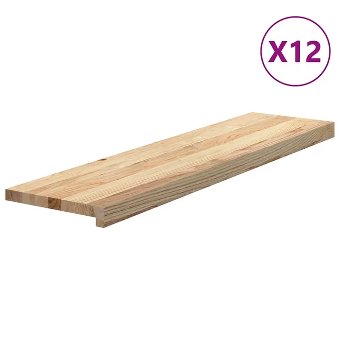 vidaXL Peldaños escalera 12 uds sin tratar 100x30x2 cm