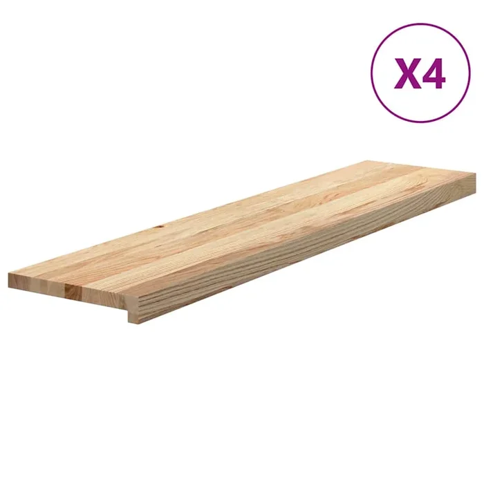 vidaXL Peldaños escalera 4 uds sin tratar 110x30x2cm