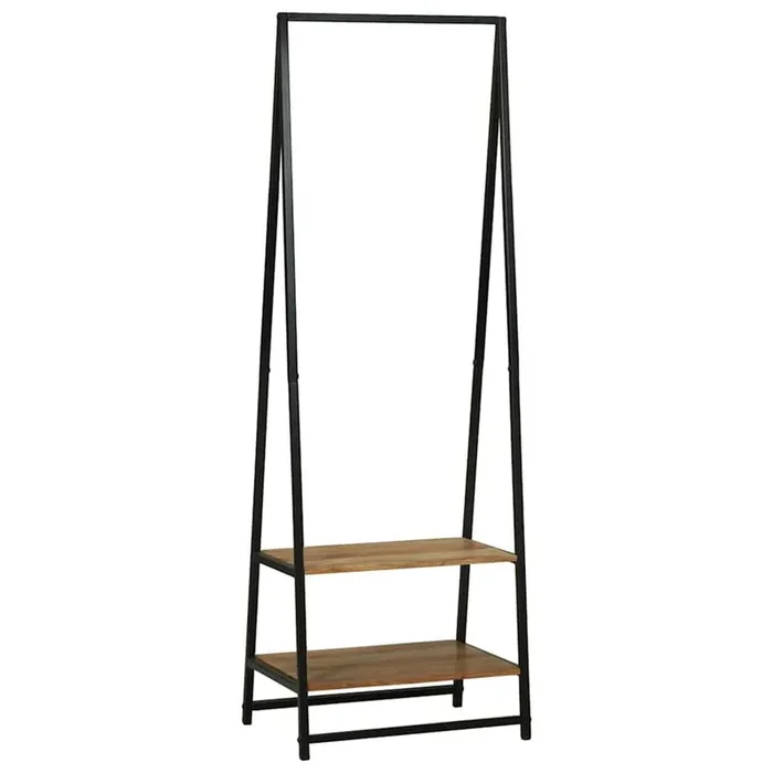 vidaXL Perchero para ropa con estante Negro 60 x 45 x 180 cm