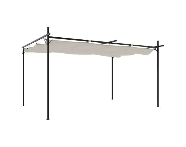 vidaXL pérgola con cubierta retráctil color crema 395x292x230 cm | Brico Depôt Edizione Limitata