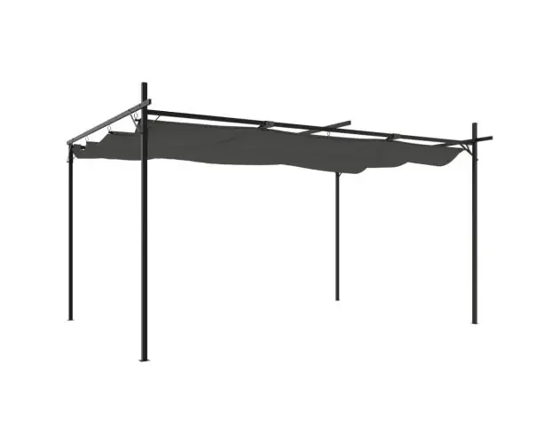 vidaXL pérgola con cubierta retráctil gris antracita 395x292x230 cm | Brico Depôt Acquista Ora