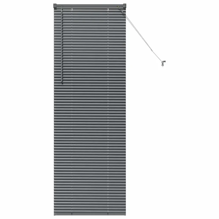 vidaXL Persiana para Ventana con cortinas Manual Gris oscuro Aluminio (14)
