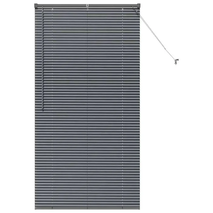 vidaXL Persiana para Ventana con cortinas Manual Gris oscuro Aluminio (35)