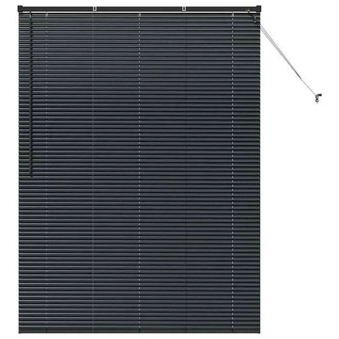 vidaXL Persiana para Ventana con cortinas Manual Negro Aluminio (59)