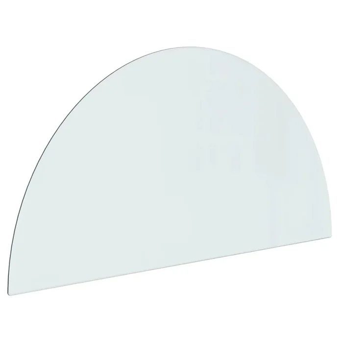 vidaXL Placa de vidrio para chimenea semicircular 1000×500 mm (2)