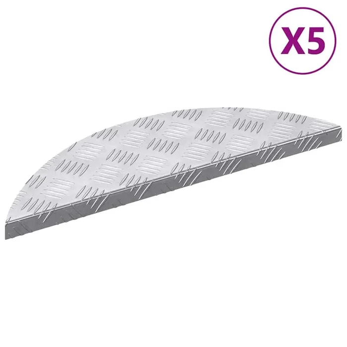 vidaXL Placas en Cuadrícula 5 pcs Plateado 60 x 18 cm Aluminio