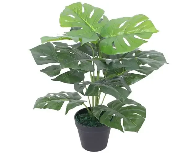vidaXL planta de monstera artificial con maceta verde 45 cm | Brico Depôt Prezzo Di Fabbrica
