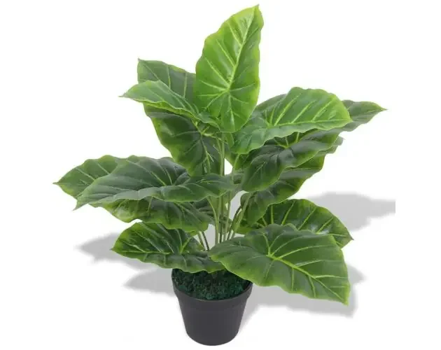vidaXL planta de taro artificial con macetero verde 45 cm | Brico Depôt All’Ingrosso