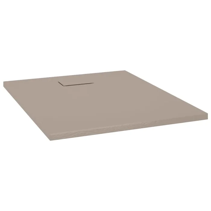 vidaXL Plato de ducha SMC marrón 100×80 cm