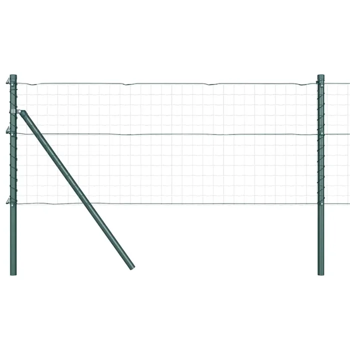 vidaXL Poste de cerca Otro 26 pcs Verde 3.2 x 3.2 x 100 cm Acero