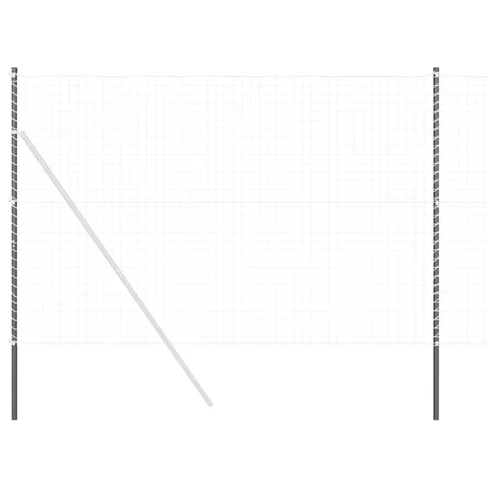 vidaXL Postes de cerca 12 pcs Gris 210 cm