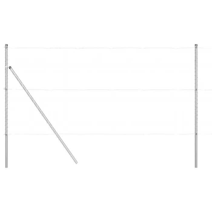 vidaXL Postes de cerca 13 pcs Plateado Ø32mm 200 cm Acero galvanizado