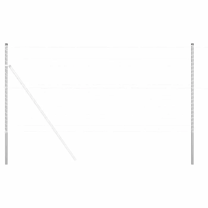 vidaXL Postes de cerca 2 pcs Plateado 140 cm