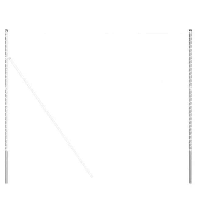vidaXL Postes de cerca 2 pcs Plateado 200 cm