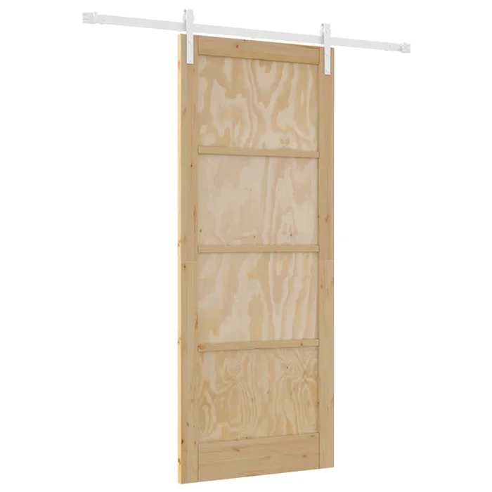 vidaXL Puerta Corredera Manual Natural y blanco 86 x 211 cm