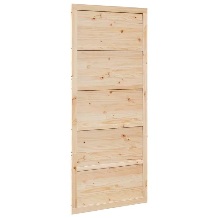vidaXL Puerta de Granero Marrón cera 100 x 208 cm