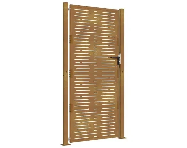 vidaXL puerta de jardín 105×180 cm de acero corten con diseño cuadrado | Brico Depôt Bestseller