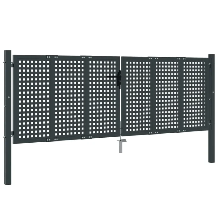 vidaXL Puerta de jardín acero gris antracita 300×150 cm