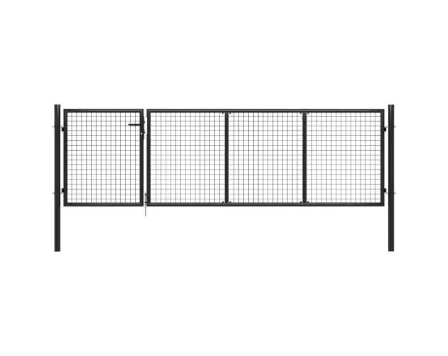 vidaXL puerta de jardín de acero gris antracita 350×75 cm | Brico Depôt Spedizione Espresso