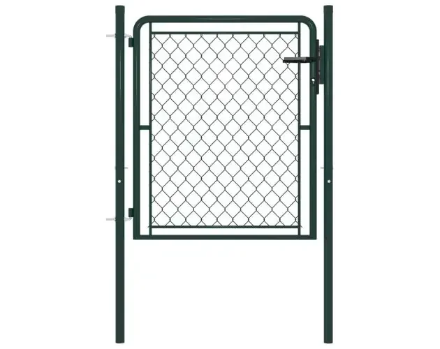 vidaXL puerta de jardín de acero verde 100×100 cm | Brico Depôt Pagamento Sicuro
