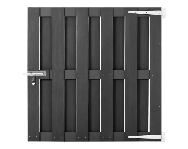 vidaXL puerta de jardín de wpc gris 100×100 cm | Brico Depôt Sconto