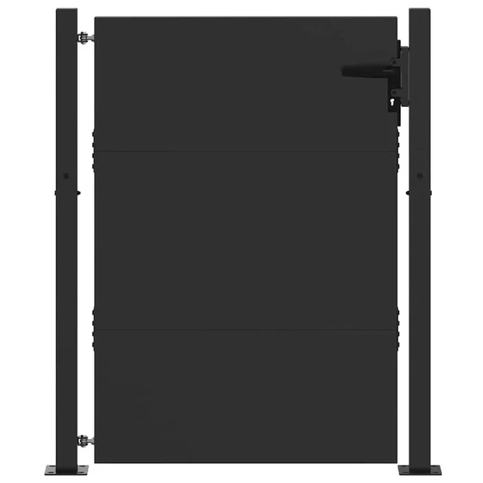 vidaXL Puerta de jardín Negro 105 x 150 cm