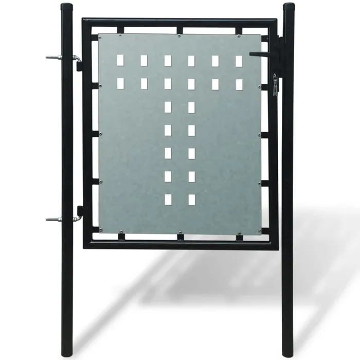 vidaXL Puerta de valla de jardín negra 100×125 cm