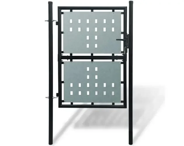 vidaXL puerta de valla de jardín negra 100×200 cm | Brico Depôt Di Tendenza