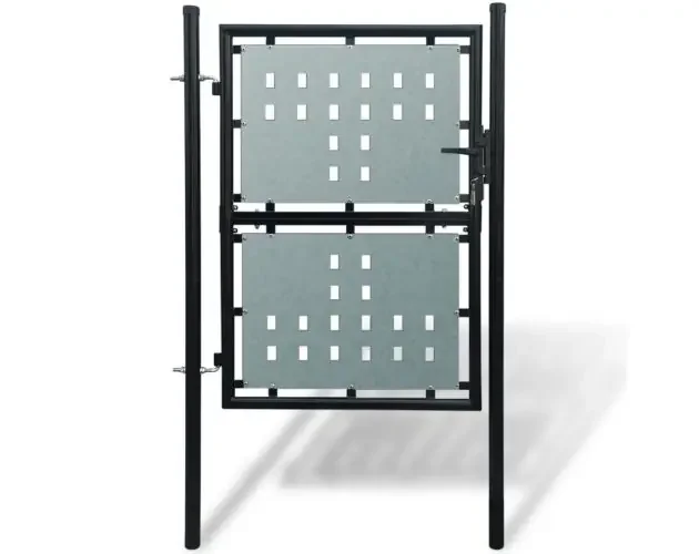 vidaXL puerta de valla de jardín negra 100×250 cm | Brico Depôt Popolare