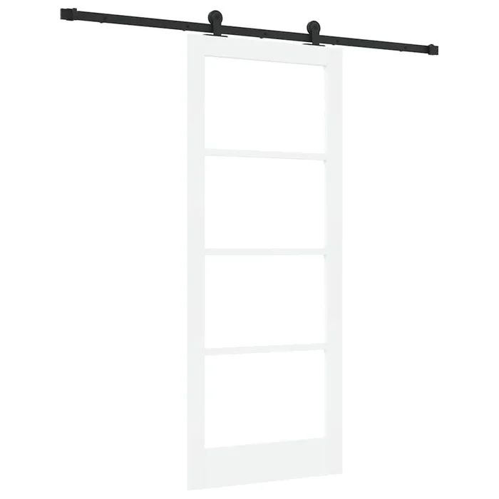 vidaXL Puerta Deslizante ORKDAL Blanco 83 x 202 cm Madera y metal (2)