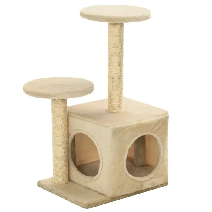 vidaXL Rascador para gatos con poste de sisal 60 cm beige