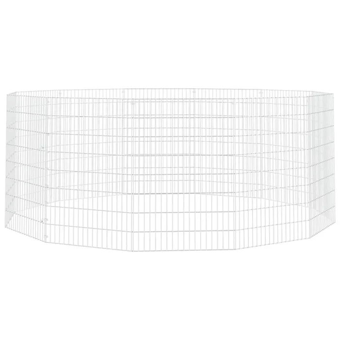 vidaXL Recinto animales corral 12 paneles hierro galvanizado 54×80 cm