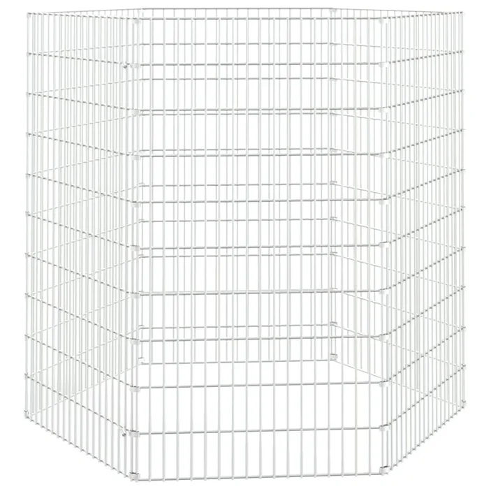 vidaXL Recinto animales corral 6 paneles hierro galvanizado 54×100 cm