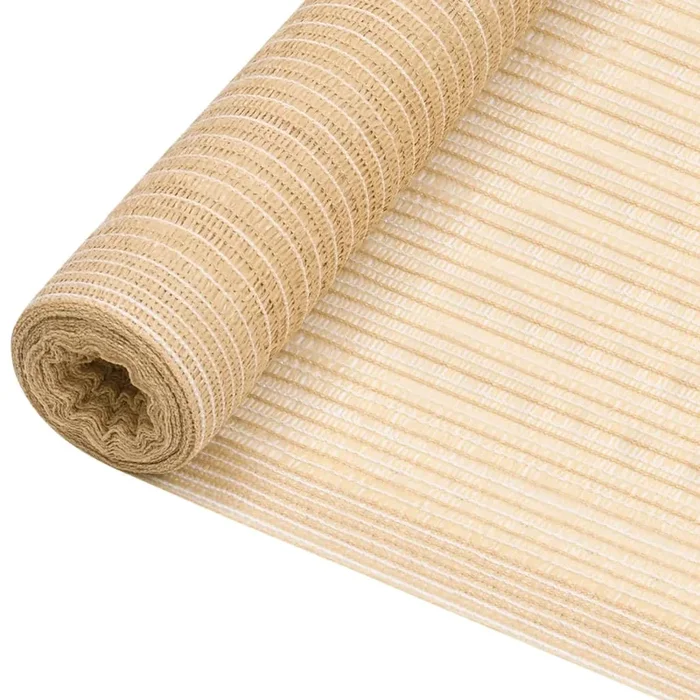 vidaXL Red de privacidad HDPE beige 1,2×25 m 195 g/m²