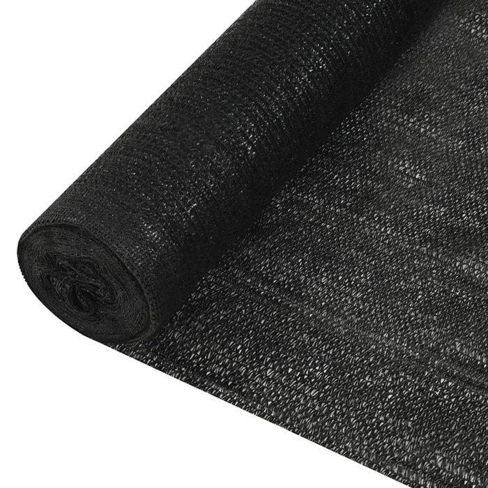 vidaXL Red de privacidad HDPE negro 1,2×50 m 195 g/m²
