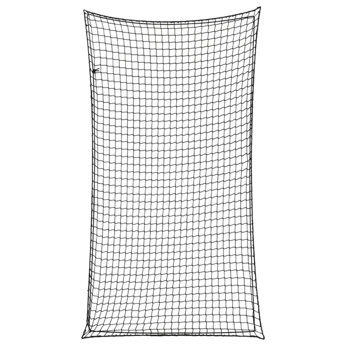 vidaXL Red de remolque con cuerda elástica PP negro 3×1,65 m
