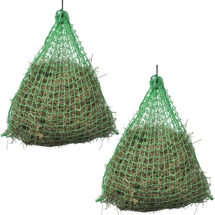 vidaXL Redes para heno 2 uds redondas 0,75×0,75 m PP
