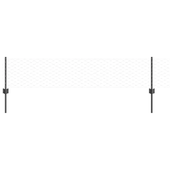 vidaXL Reja con postes Gris 0.4 x 100 m Acero (20)