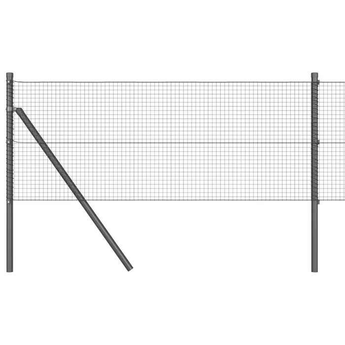 vidaXL Reja con postes Gris 0.4 x 100 m Acero (3)