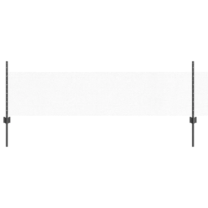 vidaXL Reja con postes Gris 0.5 x 25 m Acero (16)